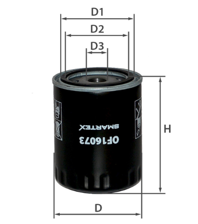 фильтр масл. VW T4 1.9TDI (h=119)  (SMARTEX)