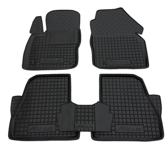 коврики салона Ford Focus III 2011-2018  борт 2,5см, с перемычкой
