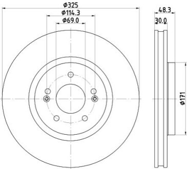 Диск гальмівний передній