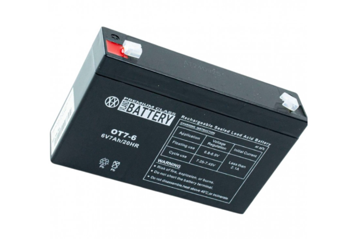 акб 6V 7A (150x35x95) SLA промышленный VLAND черный