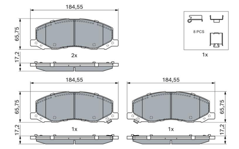 Гальмівні колодки дискові 0986494298 - зображення 2