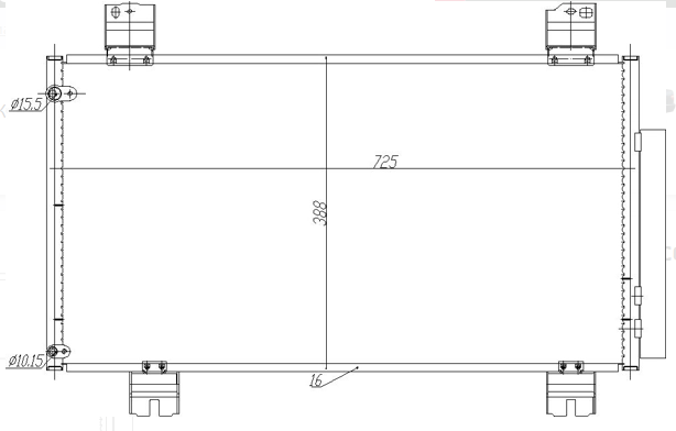 радиатор кондиционера Honda Accord VIII 2.2D 08->  (HART)