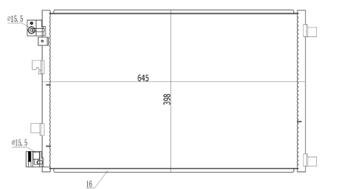 радиатор кондиционера Nissan Qashqai 1.5 07->  (HART)