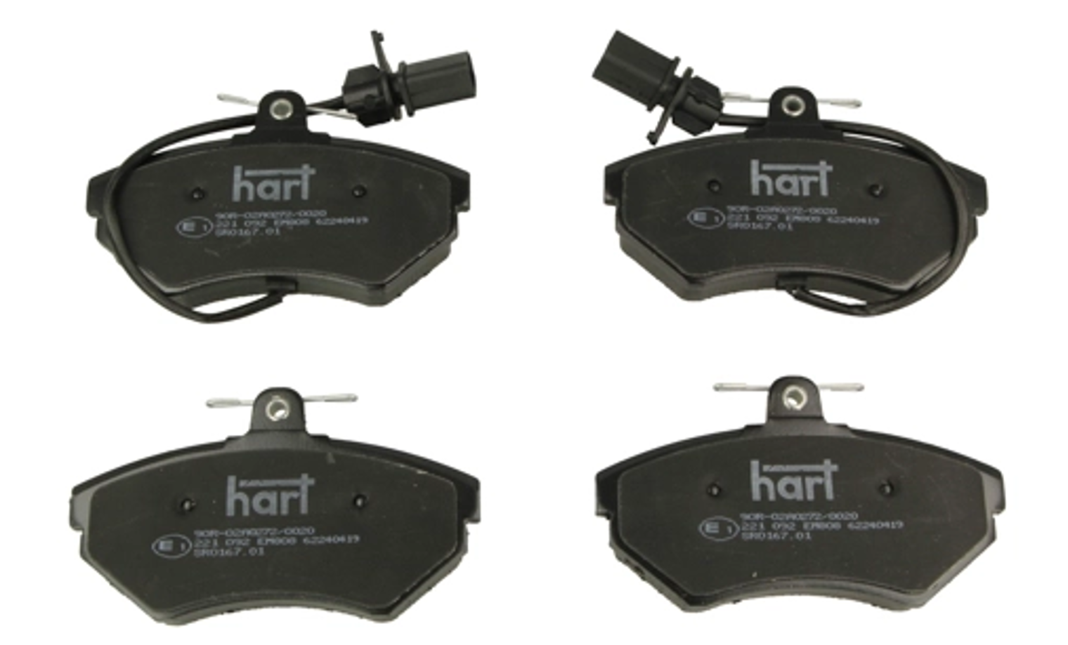 колод.торм. пер. Audi 80 (83-87), Passat B3-B4 (86-93), Golf (86-91) толстая  (HART)