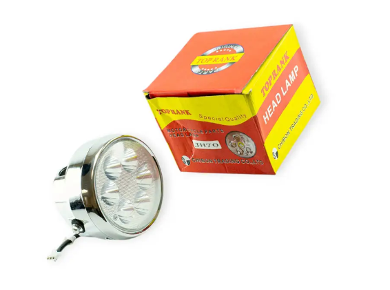 фара круглая ALFA LED (6 светодиодов, хром, 18W)
