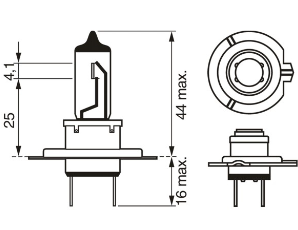 лампа H7 24V 70 W BOSCH 1987302471 - зображення 2