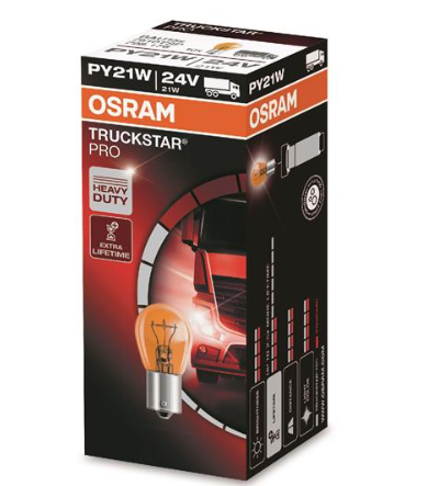 лампа A 24V PY21W BAU15s OSRAM Orange Truckstar PRO смещенный цок.
