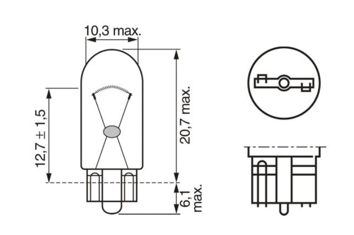 Автомобiльна лампа standart 24W WV 1 987 302 516 - зображення 2