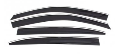 ветровик Volkswagen Tiguan 2015->  (скотч) TopVisor  c хром молдингом