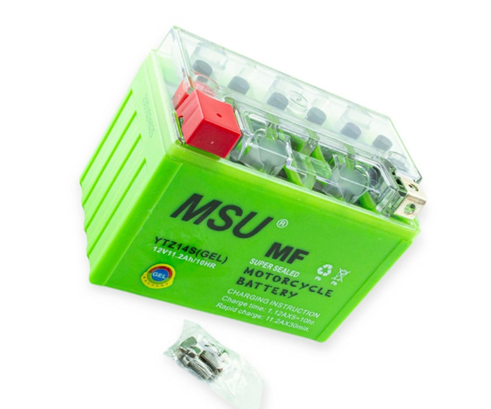 акб  12V11.2А (150x87x110) гелевый MSU зеленый качество 14S