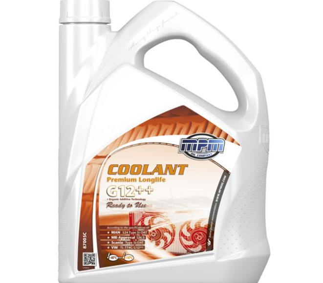 Антифриз MPMOIL / -40°C / червоний / 5л. /( VW TL 774G (G12++), MB 325.5, MAN 324 Type Si-OAT)