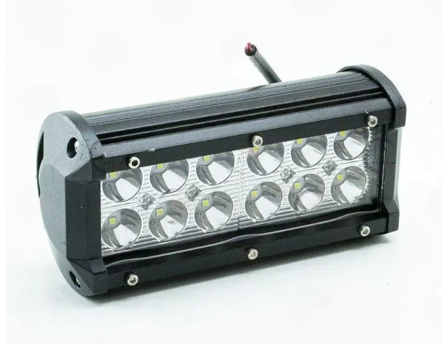 фара дополнительная LED  прямоуг. 160х70х65 (Д/В/Ш) 36W дальний (12 LED) Н12