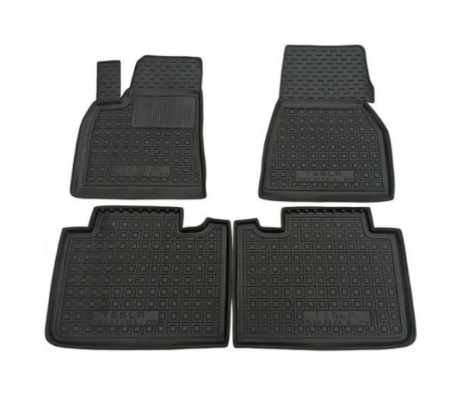 коврики салона Tesla Model S 2012-2020 борт 2,5см, с перемычкой