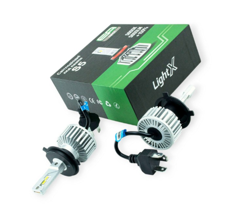 лампа LED H4 12V-24V S5 5000K 4000L  радиатор