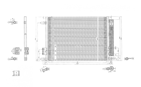 радиатор кондиционера Fiat 300, 500, Ford Ka, Lancia Ypsilon 0.9-1.4 07->  (HART)