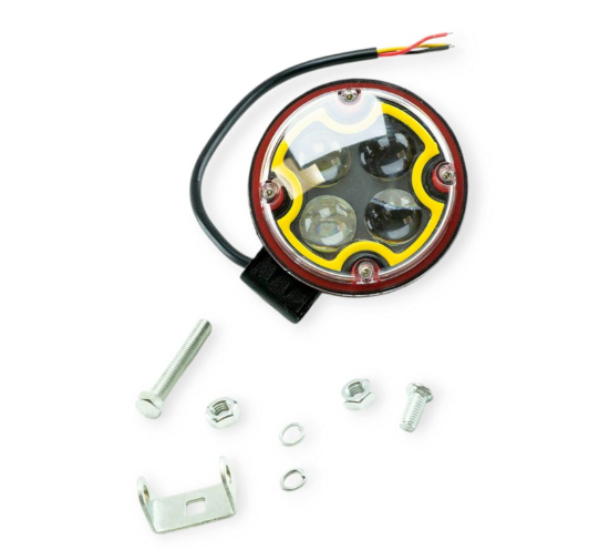 фара дополнительная LED  круглая 100х30 (Дм/Ш) 12W дальний SPOT+double color in flashing