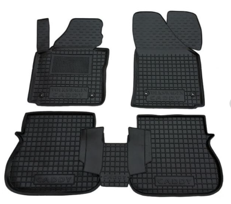 коврики салона VW Caddy 2004-2015  борт 2,5см MOD, с перемычкой