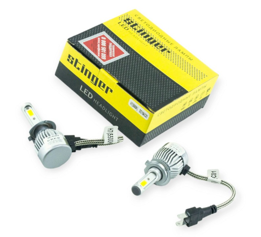 лампа LED H7 12V-24V STINGER 5500K 3200L радиатор