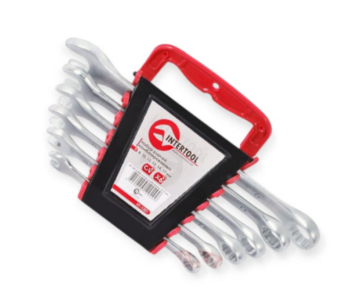 набор ключей рожково-накидных  8-17 мм 6 шт (планшет) CrV