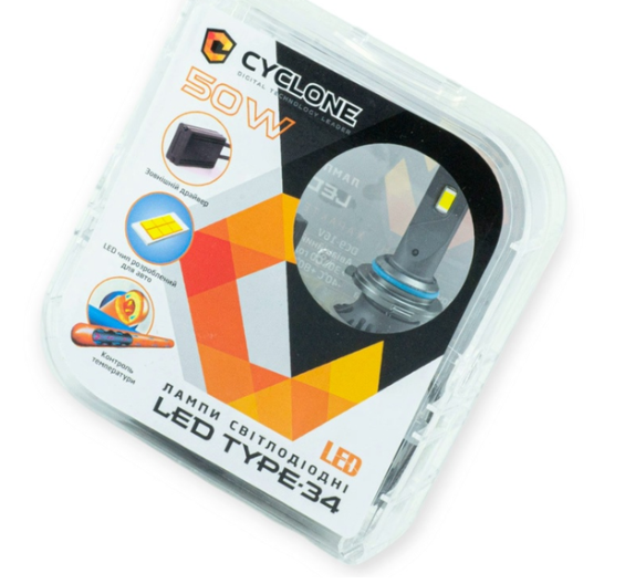 лампа LED HB4 12V Type 34 50W 5500K 10000L радиатор+вентилятор