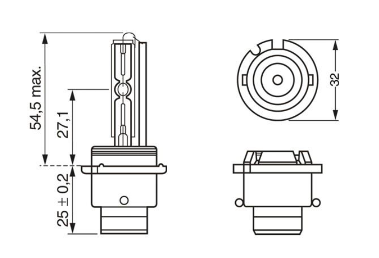 Автомобiльна лампа: 12 [В] Ксенон D2R 35W цоколь P32d-3 світлова темп. 4 200K 1 987 302 903 - зображення 2