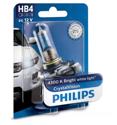 лампа НВ4 12V 51W PHILIPS Crystal  Vision  4300К