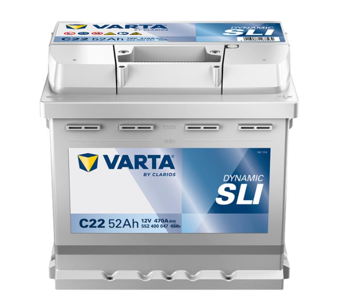 Акумулятор - ERA SLI , 52Ah , EN  470 , 207x175x190 (ДхШхВ) , правий "+" , 6СТ-52 АзЕ
