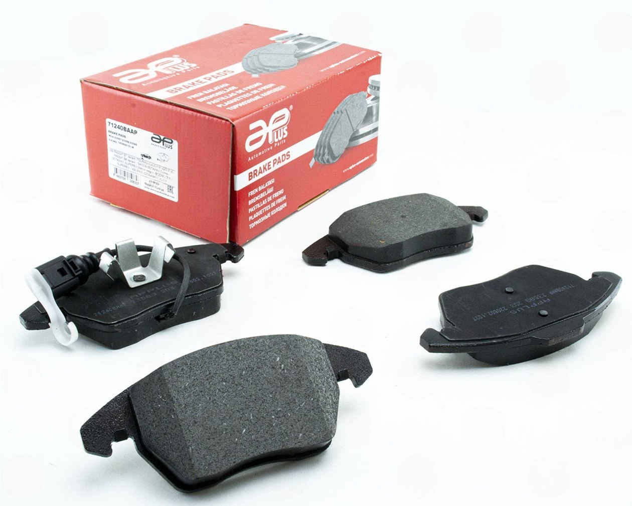 колод.торм. пер. VW Caddy III 03-> (ушки в низ)  (APLUS)