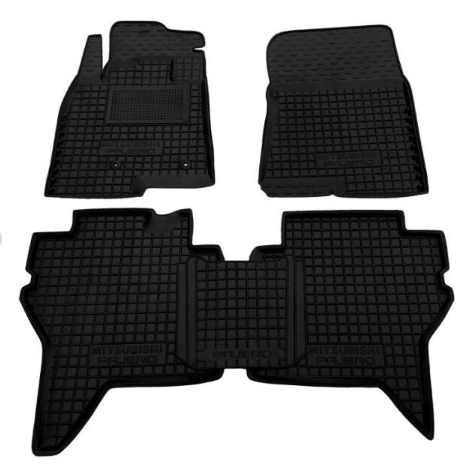 коврики салона Mitsubishi Pajero Wagon IV 2007->  борт 2,5см, с перемычкой