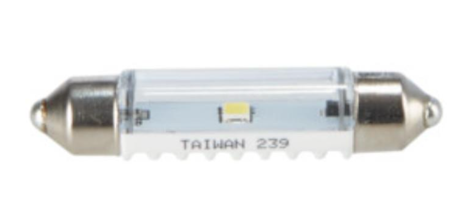 Лампа светодиодная AC лазер. 12-10 WHITE  1W 6000K 41мм Bosch