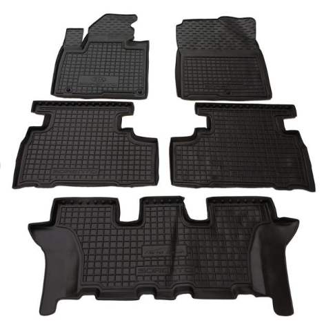 коврики салона Kia Sorento 2015-2020 (7 мест) борт 2,5см, с перемычкой