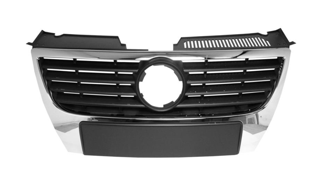 Решітка грунт/чорна с хром.рамкой с чорним молдінг. без хром.молдінга (без отв.под датчик) D=150mm