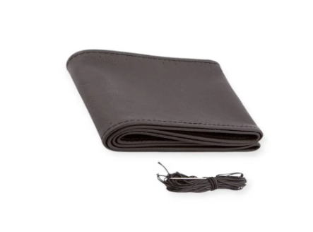 оплетка руля  M  кожа  (37 - 39 см)  черная CarLife  с иголкой CW37/39 - зображення 2