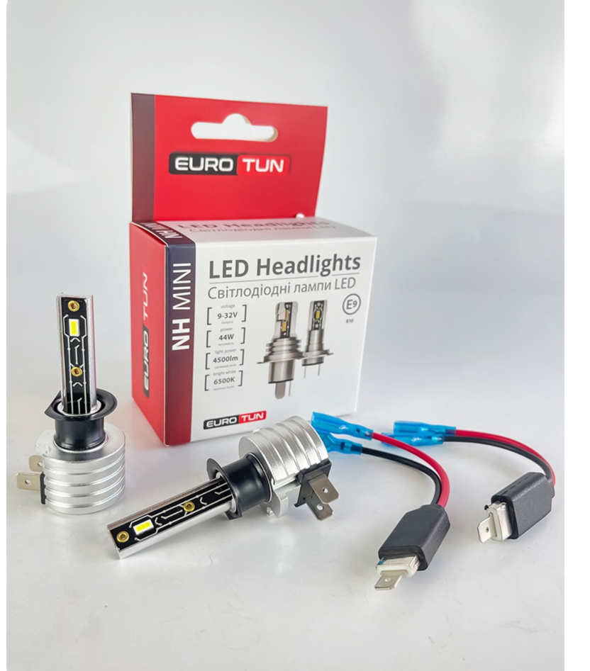 лампа LED H1 12V-24V  44W EUROTUN NHE 4500L 6000K радиатор