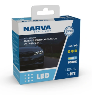 лампа LED H1 12V-24V  19W RPL2 6500K NARVA радиатор с вентилят.