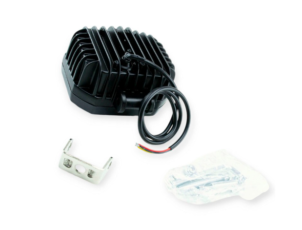 фара дополнительная LED  прямоуг.  90х90х50 (Д/В/Ш) 60W 5000K CREE дальний+ДХО 01976 - зображення 2