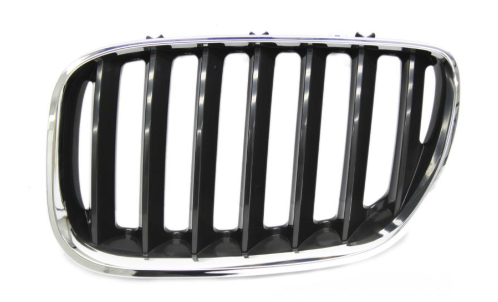 Решітка лів. хром/чорна 04-