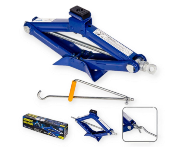 домкрат ромбовый  1,5Т  95-380мм  резиновая опора Vitol