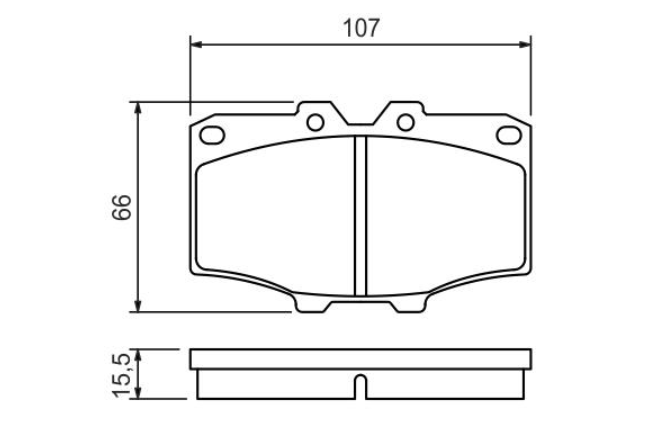 Гальмівні колодки дискові 0986468520 - зображення 2