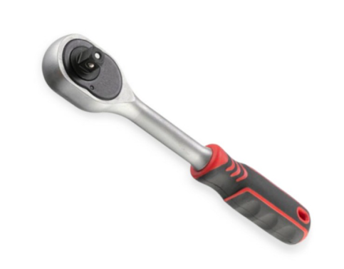 трещетка с квадратом   3/8" 45 зубов 200 мм CrV Intertool HT-2118 - зображення 4