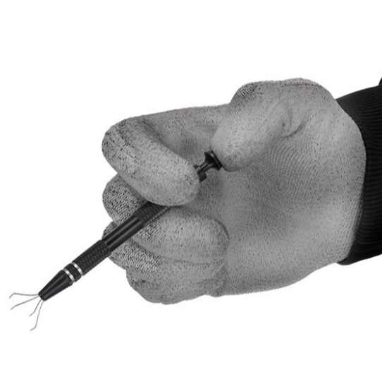 захват деталей (извлекатель) прямой со щупом 120мм радиотехнический, алюминиевой Intertool NT-6010 - зображення 5