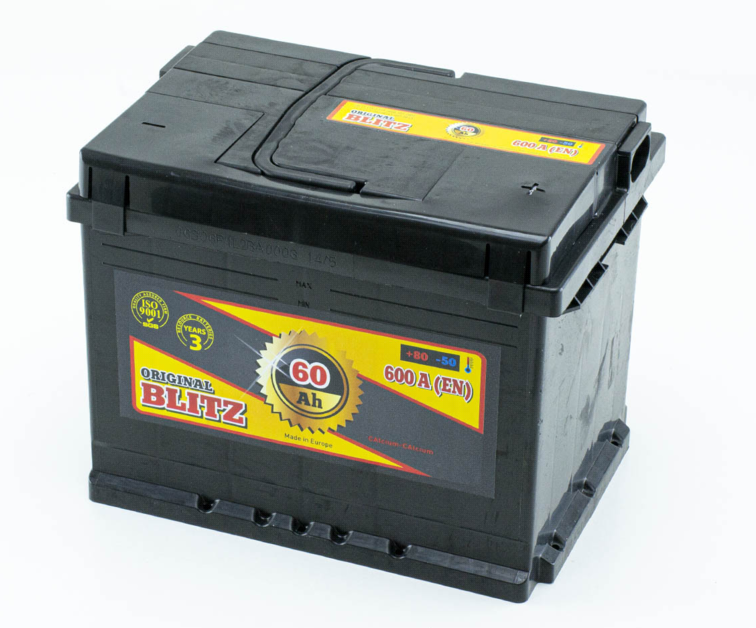 Аккумулятор Blitz  60Ач 600А Black (L2) (0) (2 года гар) прав +