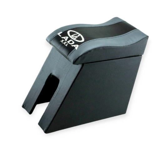 подлокотник ВАЗ  XXL под иномар. сиденье 20см  серый  с вышивкой (кожзам)  NEW с изгибом