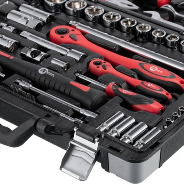 набор инструмента 1/2",1/4"   78 шт  с битами, ключами  Тайвань ET-7078 - зображення 4