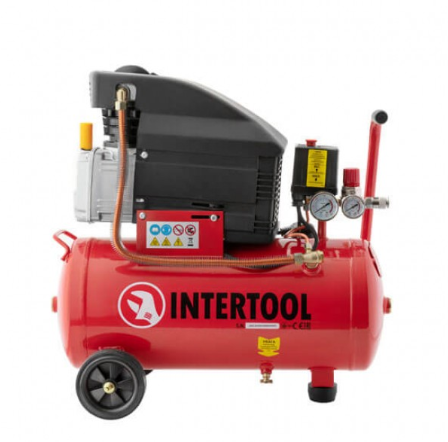 компрессор 1-но поршн   24л  2 вых, 220В, 1.5 кВт, 206 л/мин, 8 атм