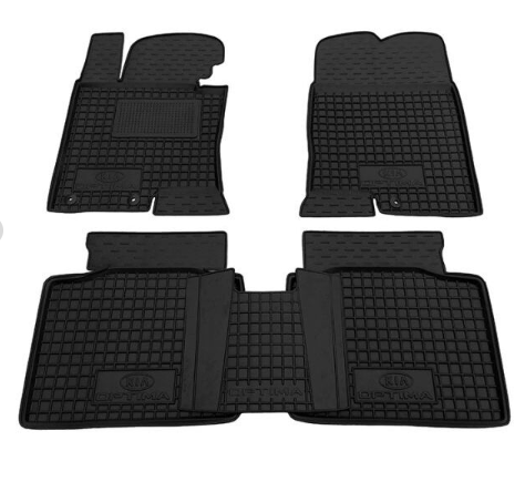 коврики салона Kia Optima 2010-2015 борт 2,5см, с перемычкой