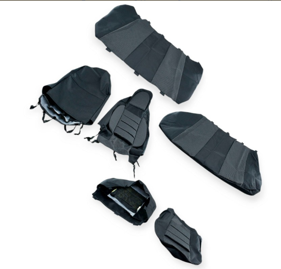 чехлы салона ЗАЗ Славута, Таврия Нова "пилот" красные  комбинированые