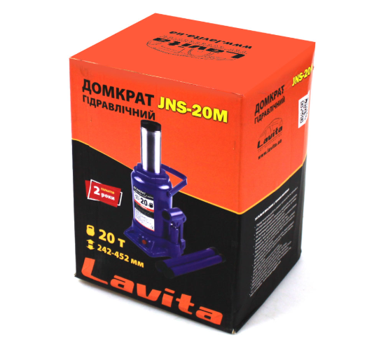 домкрат гидравл. 20Т 242-452мм  (коробка) Lavita LA JNS-20M - зображення 2