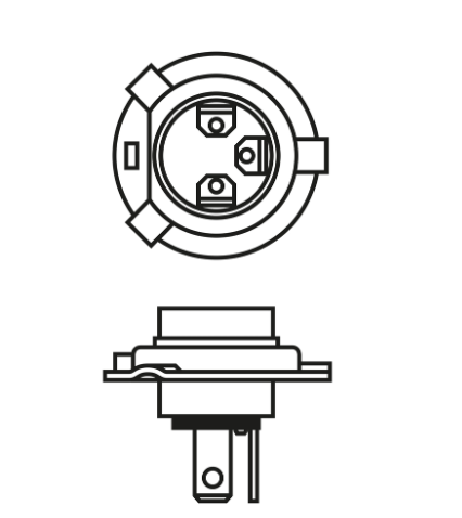лампа H4 12V 60/55 (43) BOSCH  Xenon Blue 1987302045 - зображення 2