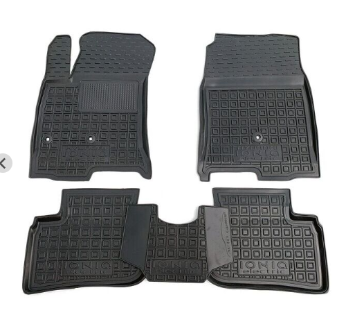 коврики салона Hyundai loniq (Electric) 2021-> борт 2,5см, с перемычкой